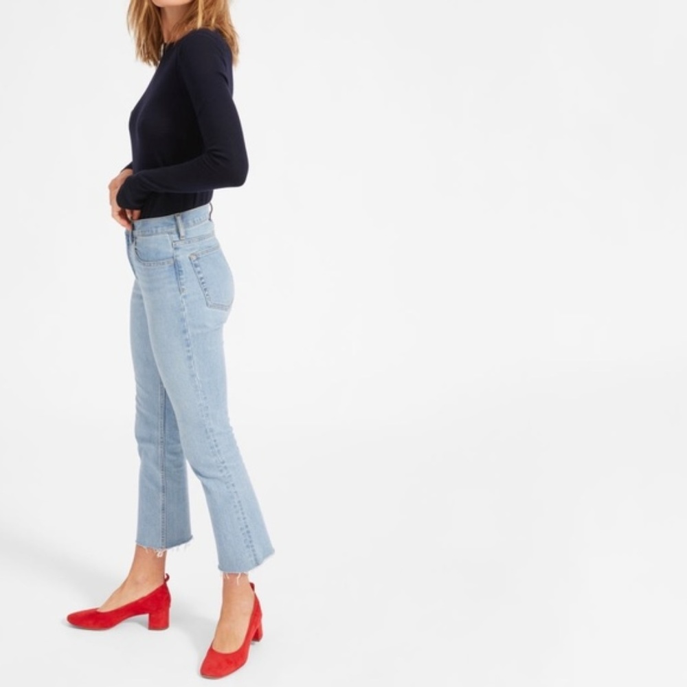 Everlane kick crop jean in light wash size 27